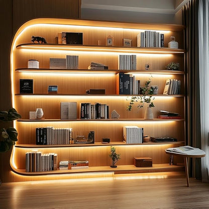 Short Led Strip Lights 5V USB LEDs Display Cabinet Lighting USB 8mm Small COB LED Strip Light 4000K Warm White Not Dimmable Flexible led for Home DIY TV Lights Indoor Use (3.28FT /1M)