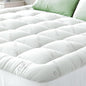 Ultra Soft Full Size Mattress Topper - Viscose Made from Bamboo Pillow Top Mattress Pad for Back Pain Relief - Naturally Cooling for Hot Sleepers, White