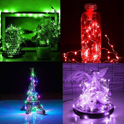 12 Pack 20 LED Wine Bottle Cork Lights, Fairy Mini String Lights Copper Wire, Battery Operated Starry Lights for DIY, Christmas, Halloween, Wedding, Party, Indoor&Outdoor (12 Pack, Multi Color)