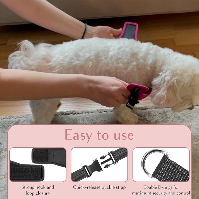 Comfort fit Step-in Dog & Puppy Harness - Comfortable All Weather Dog Vest Harness: Adjustable, Soft Padded, Easy to Put-on for Small, Medium-Sized Dogs.-Mewly Pet