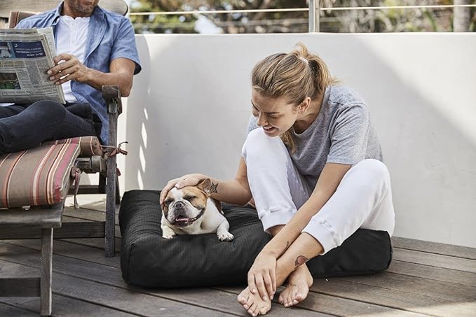 K9 Ballistics Tough Rectangle Pillow XXL Dog Bed - Removable Cover, Washable, Durable & Water Resistant Dog Bed Made for XX-Large Big Dogs 68"x40" Blue Quarz-Mewly Pet