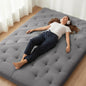 ZonLi Japanese Floor Futon Mattress Twin Size 75"x 39", 100% Cotton Cover 2.5'' Thicken Tatami Mattress, Foldable Sleeping Pad, Portable Dormitory Tatami Mat (Grey)