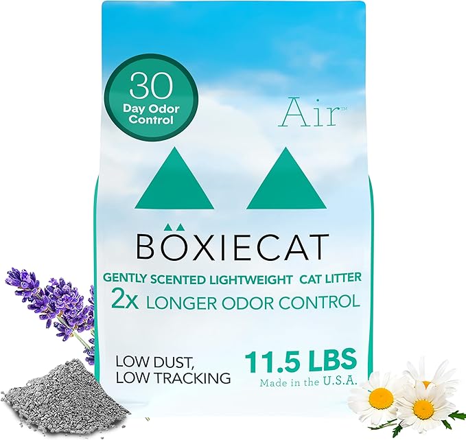 Boxie Gently Scented Cat Litter, Lightweight 30-Day Odor Control, Clumping, 11.5lb-Mewly Pet