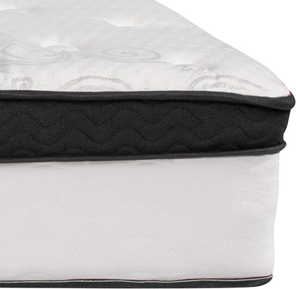 Flash Furniture Capri Comfortable Sleep 12" Hybrid Pocket Spring and Foam Mattress in a Box, Foam Pocket Spring Hybrid Mattress for Pressure Relief, Queen