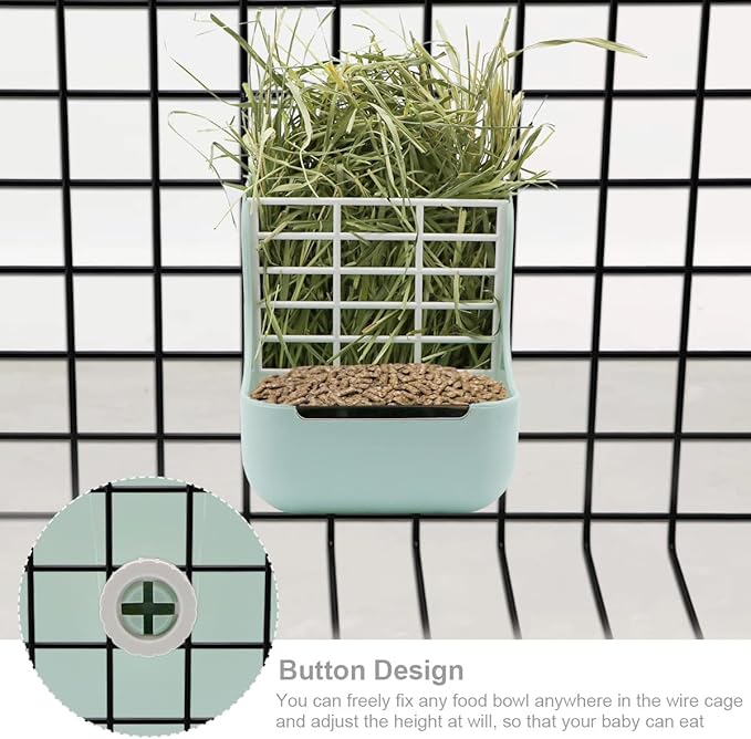 Litewoo Rabbit Hay Feeder Food Bowl Feeding Rack for Small Animal Guinea Pig Chinchilla Bunny Cage Accessories-Mewly Pet