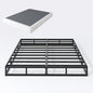 7 Inch Box Spring Full Size Bed Base, 3000 lbs Black Heavy Duty Metal Mattress Foundation with Easy Clean Fabric Cover, No Noise,Easy Assembly