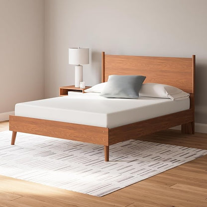 Signature Design by Ashley Queen Size Chime 8 Inch Medium Firm Gel Memory Foam Mattress with Green Tea & Charcoal Extract, Fiberglass Free, Mattress In A Box