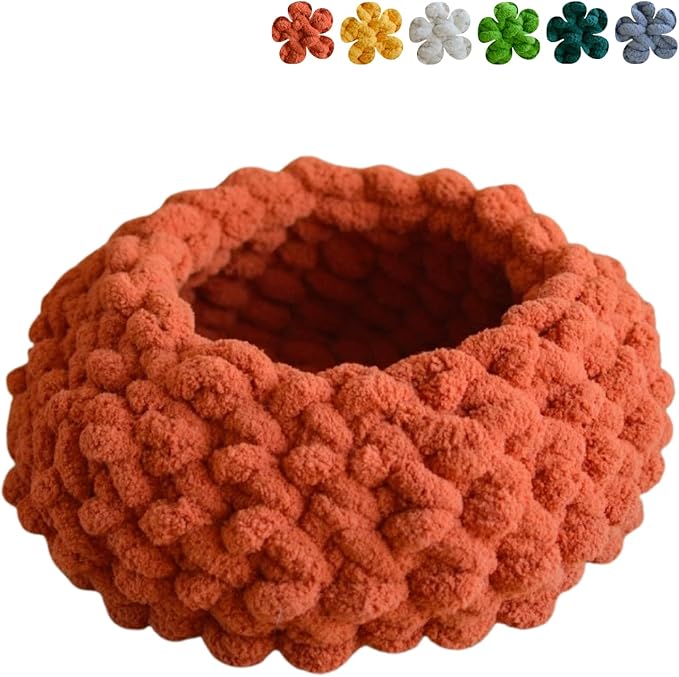 Cat Nest Bed – Premium Handwoven Washable Extra Soft Round Cave House for Indoor Kitten & Kitty, Small & Large (MapleLeaf Red,Large)-Mewly Pet