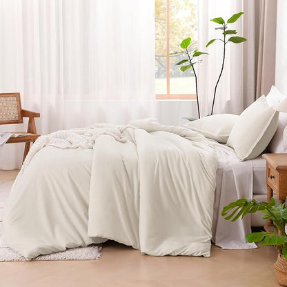 Litanika Comforters Beige Oversized King Size, 3 Pieces Lightweight Solid Bedding Comforter Set, All Season Fluffy Bed Set (120x98In Comforter & 2 Pillowcases)