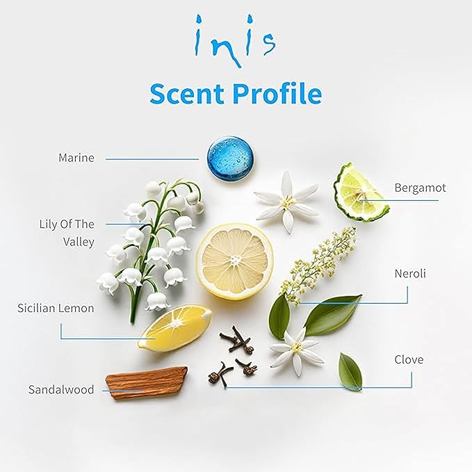 Inis the Energy of the Sea Reed Diffuser Set - Oil Diffuser - Ocean Fresh Fragrance for Home - Includes Fiber Reed Sticks, Fragrance Oil & Glass Bottle