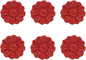 6PCS Vintage Floral Daisy Ceramic Dresser Drawer Knobs Elegant Cabinet Cupboard Door Hardware Pull Handles w/Screws Red
