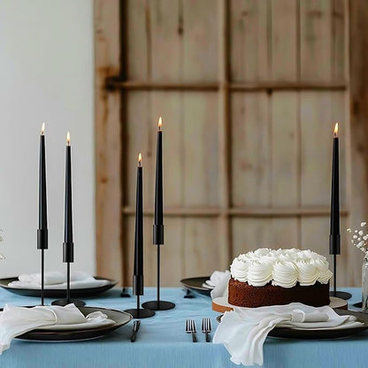 Matte Black Taper Candlestick Holders,Taper Candle Holders Set of 27,Metal Taper Candle Sticks Stand Holders,Modern Decorative Candle Holders for Wedding Certerpieces,Festive, Mantel,Home,Party