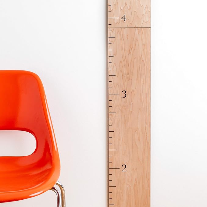 HEADWATERS STUDIO Wood Growth Chart for Wall - Growth Chart Wood Growth Chart for Kids Wooden Ruler Growth Chart Child Height Wall Chart Grow Chart for Wall Kids Wall Ruler Height Chart-Modern Natural
