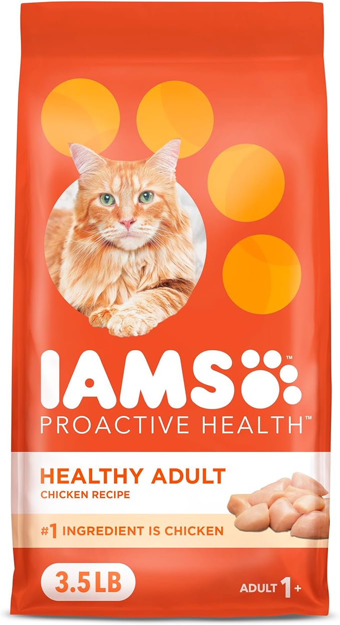 IAMS Proactive Health Adult Healthy Dry Cat Food with Chicken, 3.5 lb. Bag-Mewly Pet