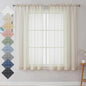 Aiyufeng Faux Linen Sheer Curtains 54 Inch Length 2 Panel Set, Fresh Farmhouse 54 Inch Long Sheer Linen Look Airy & Lightweight Elegant Window Treatments for Bedroom/Living Room/Kitchen, 30Wx54L inch