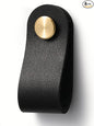 Black Leather Drawer Pulls 6 Pack New Leather Handles Cabinet knobs for Kitchen Cabinet Drawers Bathroom Dressers Furniture Handles