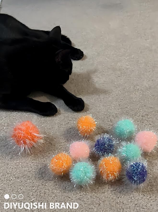 50-Pack Soft Cat Toy Balls – Fun Playtime & Exercise for All Cats (1.5 inch, Cat Toys Mega Set)-Mewly Pet