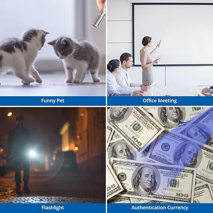 TBTeek Cat Toys for Indoor Cats, 2 Pieces, Rechargeable, 7 Adjustable Patterns, Interactive Kitten Pet Dog Red Dot Chase Light Toy for Cats Fun Playing Exercise…-Mewly Pet