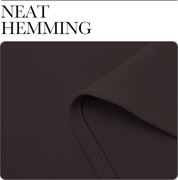 NICETOWN Blackout Thick Window Curtains - Thermal Insulated Grommet Drape Panels for Bedroom and Living Room (Brown, Set of 2, W42 x L90 per Panel)