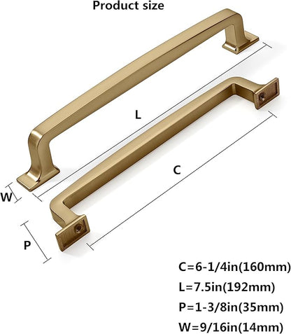 khtumeware 2pk 6.25 Inch Cabinet Handles | Champagne Bronze Drawer Pulls