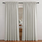 RYB HOME Linen Wonven Curtains Light Filtering Privacy UV Protection Window Blinds & Shades Draperies for Basement, Farmhouse, Villa, Boys Girls Bedroom, W 70 x L 95 inch, Grey, 2 Panels Set