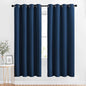 NICETOWN Blackout Curtains Panels for Window - Window Treatment Thermal Insulated Solid Grommet Blackout Drapes for Bedroom (Moroccan Blue, Double Panels, 52 by 72 Inch)