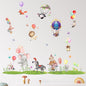 Jungle Animal Wall Stickers Forest Safari Wall Decals Kid Room Nursery Baby Bedroom Décor (Animal Balloon)
