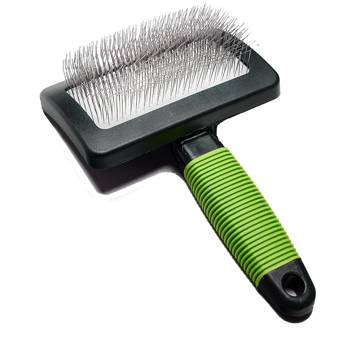 Slicker brush for dogs doodle grooming poodle with long soft pin slicker brush perfect for thick fur dogs fluffy,grooming,shedding.goldendoodle-Mewly Pet