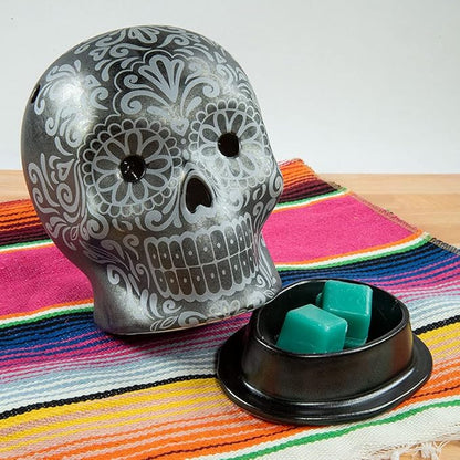 Scentsationals Wax Melt Warmer - Day of The Dead Collection Noche de Calavera - Candle Wax Melter for Fragrance Cubes and Tarts