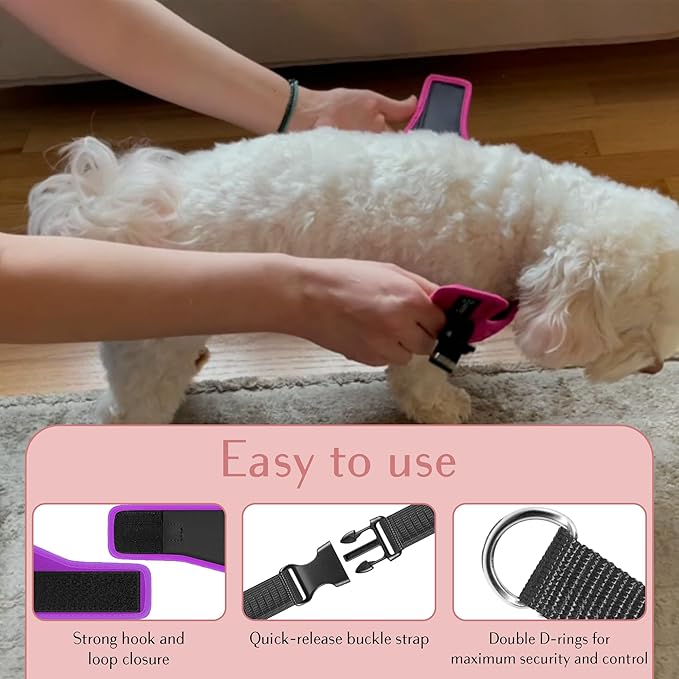 Comfort fit Step-in Dog & Puppy Harness - Comfortable All Weather Dog Vest Harness: Adjustable, Soft Padded, Easy to Put-on for Small, Medium-Sized Dogs.-Mewly Pet