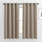 NICETOWN Taupe Blackout Curtains 2 Panels Set, Grommet Top Room Darkening Thermal Curtains Sound Reducing Window Treatments for Bedroom/Kid Room, Taupe, W46 x L63