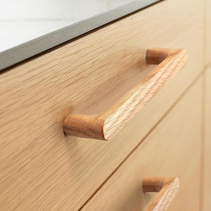 Black Round 5 in 8 pcs Wooden Drawer Pulls Handle pulls for cabinets Kitchen Cabinet Drawer pulls Cabinet Door Pull