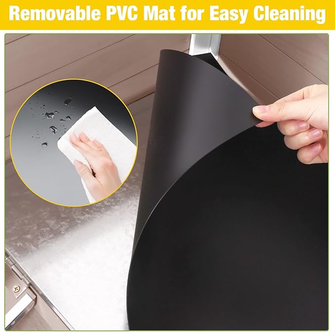 AIVITUVIN Wooden Guinea Pig Cage Indoor with Cooling Plate and Anti-Chewing Edges Two-Story Rabbit Hutch Pull Out Tray Outdoor Rabbit Cage with Raised Stand and Wire Mesh Small Animals Cage (Brown-Mewly Pet