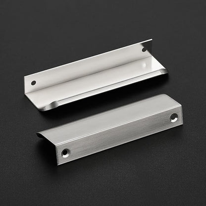 Ravinte Hardware 20 Pack Silver Cabinet Handles, 4.75 Inch (120mm) Finger Edge Pulls, 3.75 Inch Hole Center, Finger Pulls for Cabinets