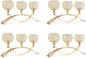 VINCIGANT 4Pcs Christmas Table Decoration Gold Bulk Decorative Tealight Candle Holder for Wedding,3-Candle Candelabras for Christmas Party Dinning Room Table Centerpiece,Gift Boxed for Thanksgiving