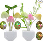 ZEZHOU Sensor Mushroom Night Light - 2 Pack Color Changing Plug-in Wall LED Mushroom Dream Bed Lamp for Kids Adults Stocking Stuffers Ideas Birthday Gift Cute Nightlight