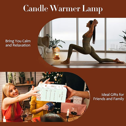 Dimmable Flower Candle Warmer Lamp with Timer - Fits All Jar Scented Candles - Unique Birthday & Mother's Day Gift for Women
