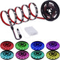 Led Strip Lights Battery Powered RGB 2M 6.56ft Battery Operated Led Battery Lights with 3 Keys Controller Waterproof Battery Led Rope Lights for TV, Bedroom, Mirror, PC, Camping & Home Decoration