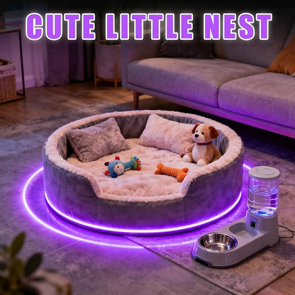 RadiantFlux 20Ft Purple LED Strip Lights with Physical Dimming Button, Super Bright Updated 24V Light Strips, LED Lights for Decoration Living Room, Party, Cabinets, Rope Lights