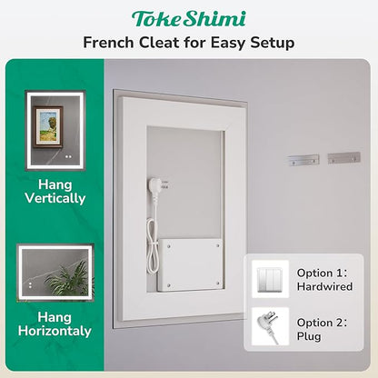 TokeShimi LED Bathroom Mirror 72 x 32 Lighted Bathroom Vanity Mirror with Lights,Brighter Frontlit and Backlit Light up Anti Fog Mirror