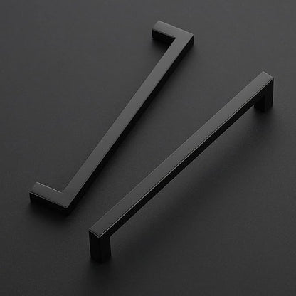 Ravinte 3 Pack 8 Inch Square Cabinet Handles - Matte Black Pulls for Kitchen Drawers and Cabinets - Hardware Handles