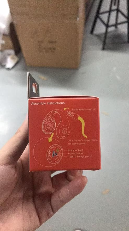 Interactive Cat Toys for Indoor Cats, Rechargeable Moving Cat Ball with Feather Tail, 2 Speeds Automatic Kitten Toys for Bored Indoor Cats,Motion Activated Rolling Ball Toys (Orange)-Mewly Pet