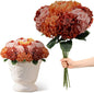 9 Pcs Fall Hydrangea Artificial Flowers 23.6" Thanksgiving Vintage Faux Silk Hydrangeas Flower with Stem Fall Fake Hydrangeas Bouquet Floral for Farmhouse Home Wedding Table Centerpiece