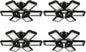 LED Garage Lights 4 Pack -180W, 18000LM 6500K Led Shop Light with 6+1 Deformable Panels, Basement Barn Light Garage Ceiling Lights, E26/E27 for Garages, Warehouse, Shop