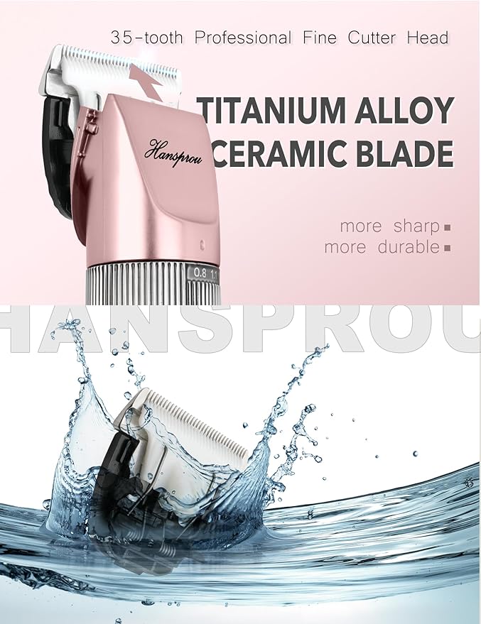 Dog Clippers for Grooming,Upgraded 36V Heavy Duty Dog Clippers,Professional Pet Hair Trimmer for Thick Coat,Corded Pet Clipper with Guard Combs Brush-Mewly Pet