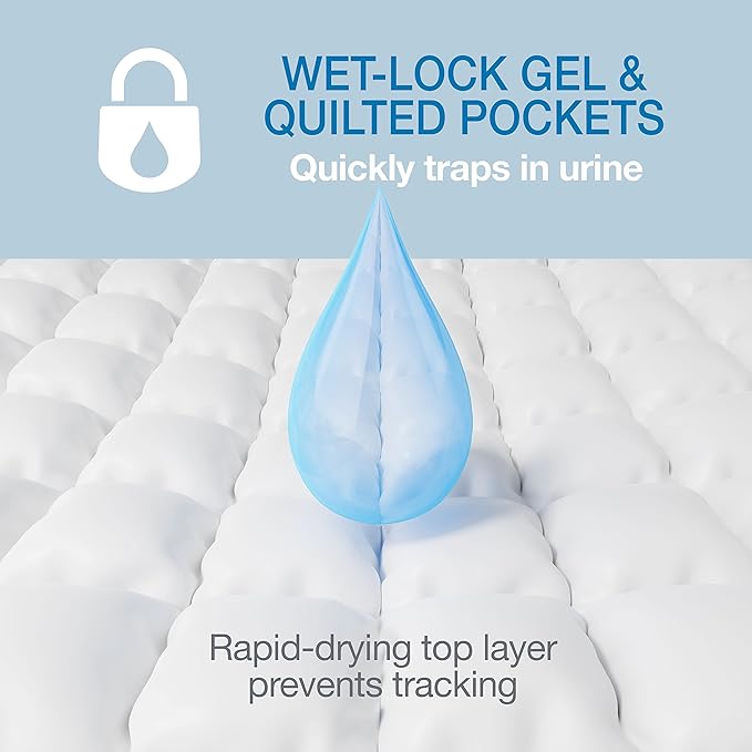 Four Paws Wee-Wee Odor Control with Febreze Freshness Pee Pads for Dogs & Puppies, Leak-Proof Dog Housebreaking Potty Training Floor Protection, Spring Fresh Scent, 22" x 23", 50 Count-Mewly Pet