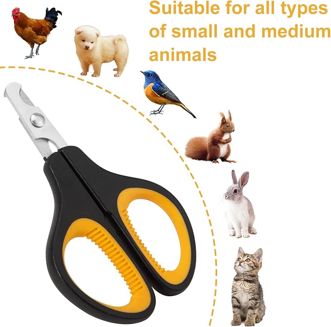 Cat Nail Clipper, Premium Dog Nail Clippers Trimmers Cat Claw Pet Nail Clippers Professional Ergonomic Anti-Slip Small Animals Grooming Tool for Kitten Cats Puppy Birds Hedgehogs Rabbits Hamsters-Mewly Pet