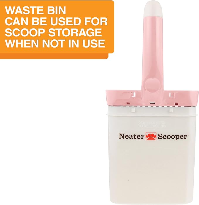 Neater Pet Brands Neater Scooper Standard Cat Litter Scoop, 15 Refill Bags – Mess-Free Cat Litter Scooper with Bag, Spill-Proof Kitty Box Sifter, Bin Doubles as Scoop Holder, For Single-Cat Households-Mewly Pet