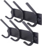WEBI Coat Rack Wall Mounted,3 Coat Hooks for Hanging Coats,Heavy Duty Metal Hook Rack Hook Rail Coat Hanger Wall Coat Rack with Hooks for Clothes Entryway Jacket,Black,2 Packs