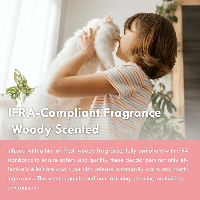 Lady N Cat Litter Deodorizer – Litter Box Odor Eliminator with Enviro-Probiotics,Cation Odor Control,Natural Ingredients Safe for Cats, Extends Litter Lifespan,Refreshing Woody Scent, 10g x 15Packets-Mewly Pet